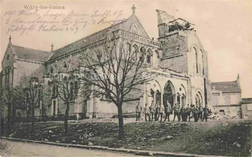 AK / Ansichtskarte Witry-les-Reims 51 Marne Zerstoerte Kirche Ruines Grande Guerre Truemmer 1. Weltkrieg
