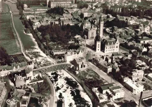 AK / Ansichtskarte Comines LILLE 59 Nord Le Pont Frontière la Lys vue aérienne