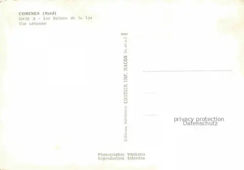 AK / Ansichtskarte Comines LILLE 59 Nord Les Ecluses de la Lys vue aérienne