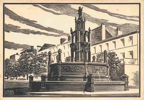 AK / Ansichtskarte Clermont-Ferrand 63 Fontaine d'Amboise style Renaissance Monument en pierre de Volvic Kuenstlerkarte