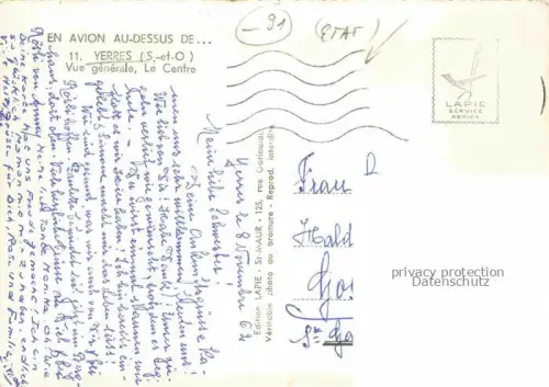 AK / Ansichtskarte Yerres EVRY 91 Essonne Vue générale aérienne du centre
