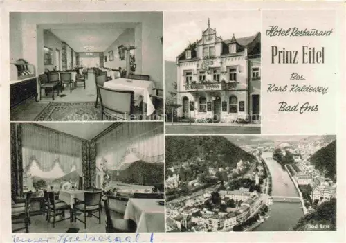 AK / Ansichtskarte BAD EMS Hotel Restaurant Prinz Eitel Gastraeume Panorama