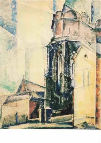 AK / Ansichtskarte FEININGER Lyonel Kuenstlerkarte Cathedral in Halle Hamburger Kunsthalle