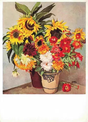 AK / Ansichtskarte REISER Carl Kuenstlerkarte Blumenstueck Vase Nr. 109 Muenchen 
