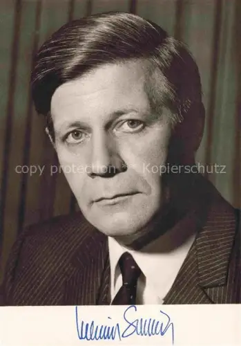AK / Ansichtskarte Politik Deutschland Helmut Schmidt MdB SPD Bundesminister der Verteidigung 