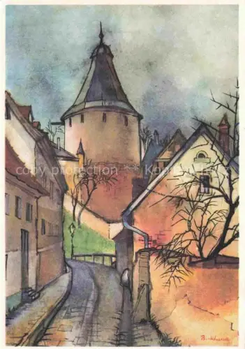 AK / Ansichtskarte BURKHARDT Heinrich Kuenstlerkarte Flaschenturm Altenburger Schloss Lindau 