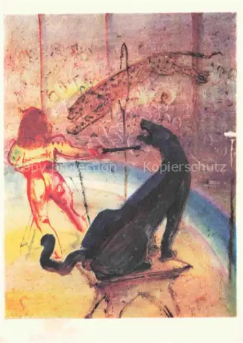 AK / Ansichtskarte HEGENBARTH Josef Kuenstlerkarte in der Manege Panther Berlin Leipzig 