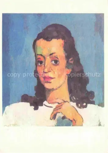 AK / Ansichtskarte KRETZSCHMAR Bernhardt Kuenstlerkarte Hilde oel auf Holz Leipzig 