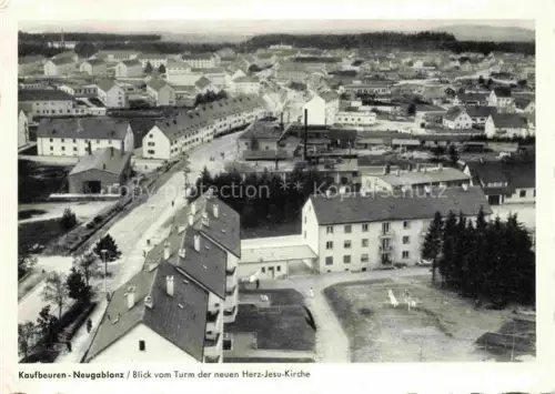 AK / Ansichtskarte Neugablonz Kaufbeuren Bayern Panorama Blick vom Turm der neuen Herz-Jesu-Kirche