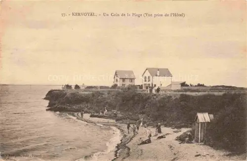 AK / Ansichtskarte Kervoyal-en-Damgam 56 Morbihan Un coin de la plage vue prise de l'Hôtel