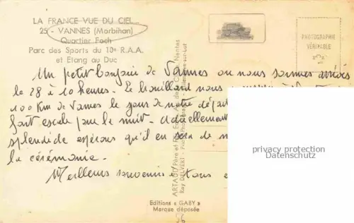 AK / Ansichtskarte VANNES 56 Morbihan Vue aérienne du Quartier Foch