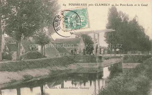 AK / Ansichtskarte Pousseaux CLAMECY 58 Nievre Le Pont-Levis et le canal