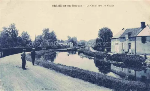 AK / Ansichtskarte Chatillon-en-Bazois Chateau-Chinon 58 Nievre Le canal vers le moulin