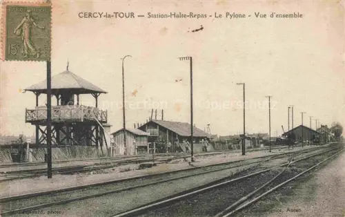 AK / Ansichtskarte Cercy-la-Tour Chateau-Chinon 58 Nievre Station Halte Repas Le Pylone vue d'ensemble