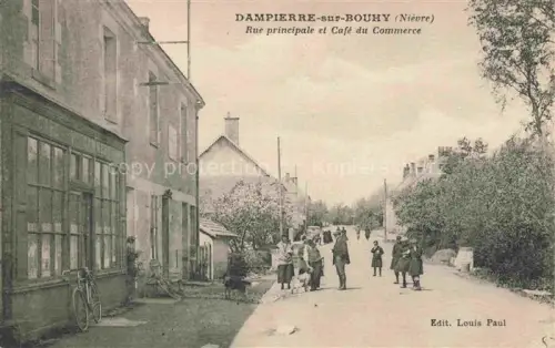 AK / Ansichtskarte Dampierre-sur-Bouhy Cosne-Cours-sur-Loire 58 Nievre Rue Principale et Café du Commerce