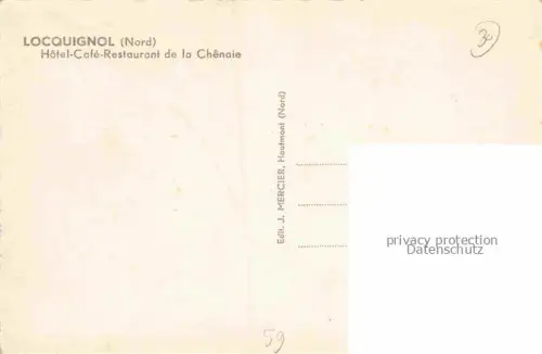 AK / Ansichtskarte Locquignol Avesnes-sur-Helpe 59 Nord Hôtel Café Restaurant de la Chênaie