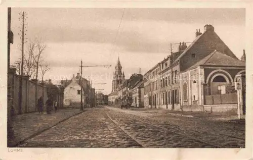 AK / Ansichtskarte Lomme Lille 59 Nord Au centre Rue Principale Eglise