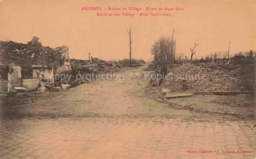 AK / Ansichtskarte Meteren Dunkerque 59 Nord Route du Mont Noir Ruines Grande Guerre Truemmer 1. Weltkrieg