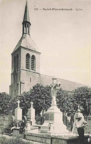 AK / Ansichtskarte Saint-Pierrebrouck Saint-Pierre-Brouck Dunkerque 59 Nord Eglise Cimetière