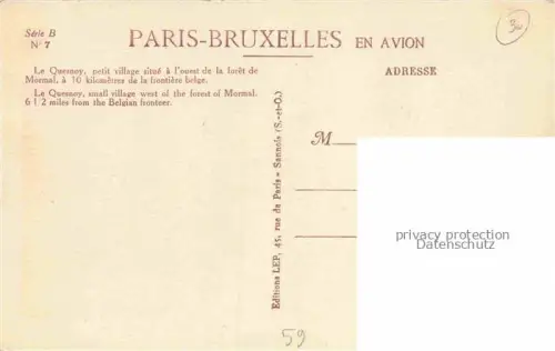 AK / Ansichtskarte Le Quesnoy Avesnes-sur-Helpe 59 Nord Vue aérienne Série B No. 7