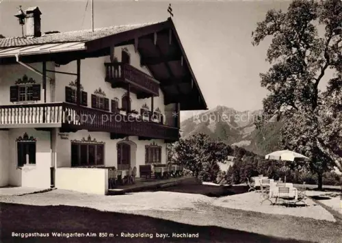 AK / Ansichtskarte Ruhpolding Bayern Berggasthaus Weingarten Alm
