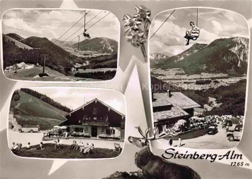 AK / Ansichtskarte Ruhpolding Bayern Steinberg Alm Sessellift Panorama Bahnhof