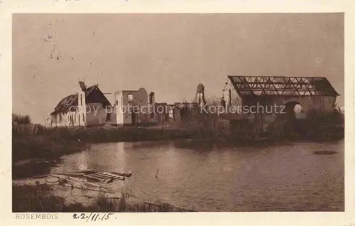 AK / Ansichtskarte Rosembois Fournes-en-Weppes LILLE 59 Nord Ferme Ruines Grande Guerre Truemmer 1. Weltkrieg Feldpost