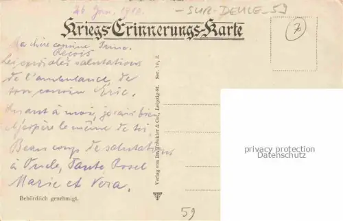 AK / Ansichtskarte Quesnoy--sur-Deule LILLE 59 Nord Stadtbruecke Pont Kriegs-Erinnerungskarte