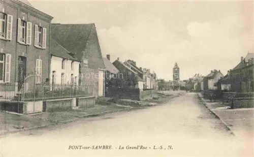 AK / Ansichtskarte Pont-sur-Sambre Avesnes-sur-Helpe 59 Nord La Grande Rue