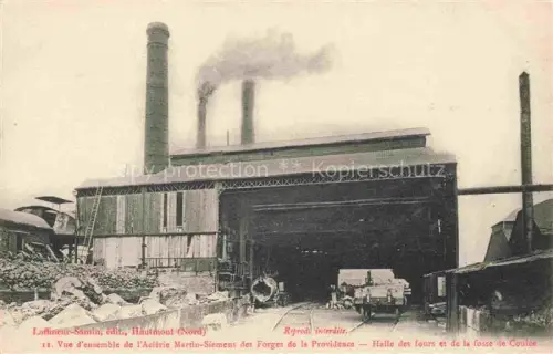 AK / Ansichtskarte Hautmont Avesnes-sur-Helpe 59 Nord Vue d'ensemble de l'Aciérie Martin-Siemens des Forges de la Providence Halle des fours et de la fosse de coulée