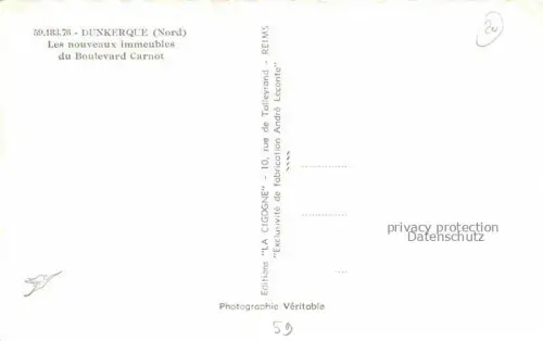 AK / Ansichtskarte DUNKERQUE Duenkirchen 59 Nord Les nouveaux immeubles du Boulevard Carnot
