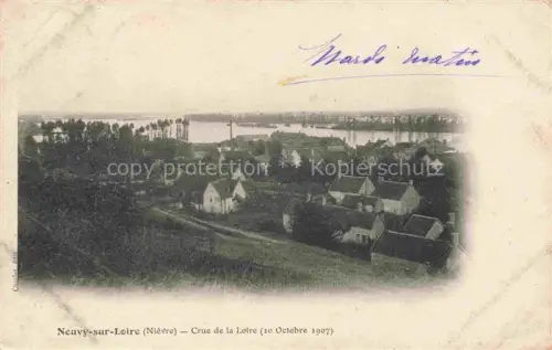 AK / Ansichtskarte Neuvy-sur-Loire Cosne-Cours-sur-Loire 58 Nievre Crue de la Loire 1907