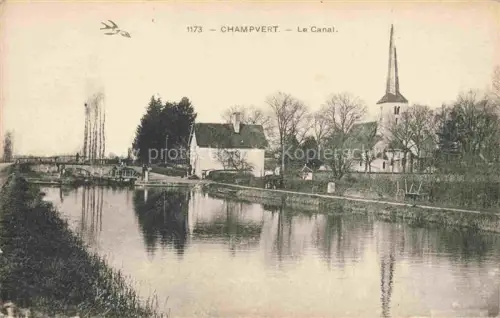 AK / Ansichtskarte Champvert NEVERS 58 Nievre Le canal Eglise