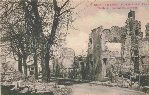 AK / Ansichtskarte VERDUN  55 Meuse Place du Maréchal Pétain Ruines Grande Guerre Truemmer 1. Weltkrieg