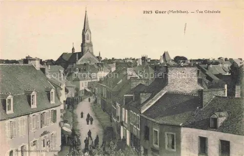 AK / Ansichtskarte Guer Vannes 56 Morbihan Vue générale Eglise