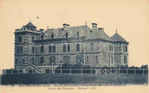 AK / Ansichtskarte BELLE-ILE-EN-MER 56 Morbihan Manoir de Penhoet Propriété de Mme Sarah-Bernhardt
