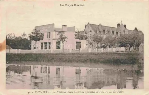 AK / Ansichtskarte PONTIVY 56 Morbihan La nouvelle Ecole Générale Quinivel et l'E.P.S. des Filles