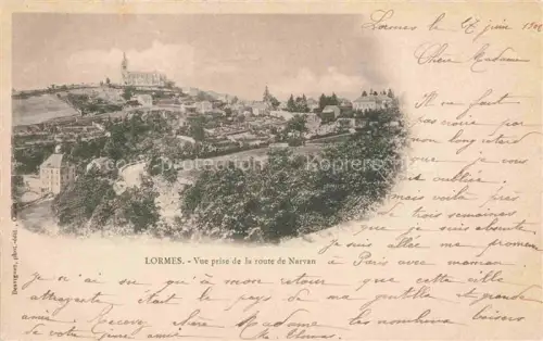 AK / Ansichtskarte Lormes Clamecy 58 Nievre Vue panoramique prise de la Route de Narvan