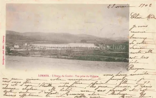 AK / Ansichtskarte Lormes Clamecy 58 Nievre Etang du Goulot vue prise du Châtain