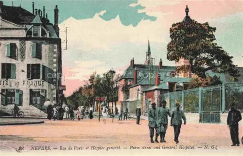 AK / Ansichtskarte NEVERS 58 Nievre Rue de Paris et Hospice général