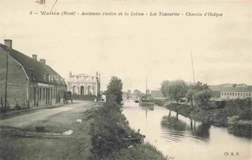 AK / Ansichtskarte Watten  Dunkerque 59 Nord Ancienne rivière de la Colme les Tanneries Chemin d'Holque