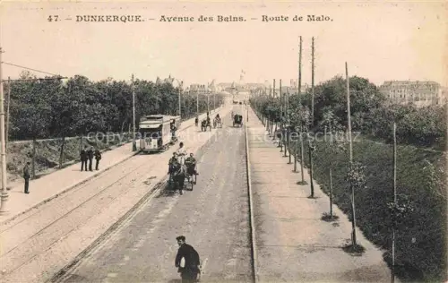 AK / Ansichtskarte DUNKERQUE Duenkirchen 59 Nord Avenue des Bains Route de Malo