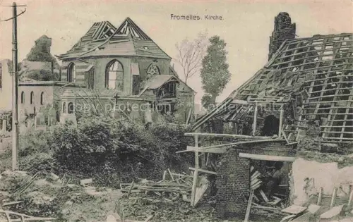 AK / Ansichtskarte Fromelles LILLE 59 Nord Kirche Eglise Ruines Grande Guerre Truemmer 1. Weltkrieg