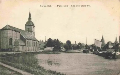AK / Ansichtskarte Comines LILLE 59 Nord Panorama et les trois clochers