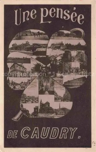 AK / Ansichtskarte Caudry CAMBRAI 59 Nord Une pensée de la ville vues d'ensemble Kleeblatt
