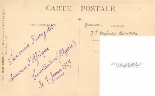 AK / Ansichtskarte Militaria France  WK1 3 ieme Regiment Zouaves Constantine Algerie