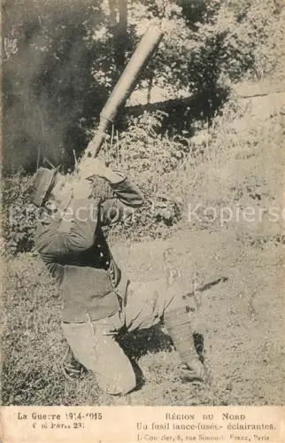 AK / Ansichtskarte Militaria France  WK1 Gewehr mit Aufsatz Region du Nord