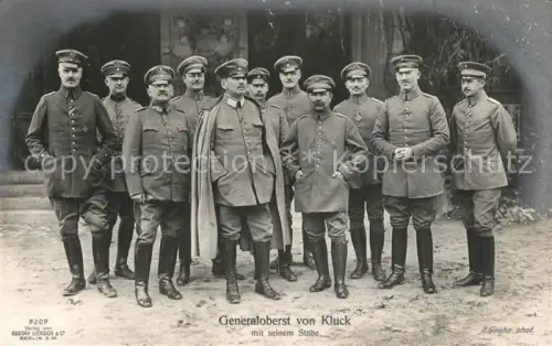 AK / Ansichtskarte Militaria Stab Generaele von Kluck Foto Liersch 7207