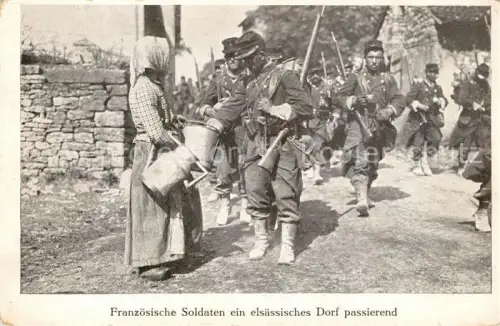 AK / Ansichtskarte Militaria France  WK1 Alsace Elsass Dorf 