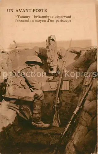 AK / Ansichtskarte Militaria UK England WK1 Schuetzengraben Periscope Tommy